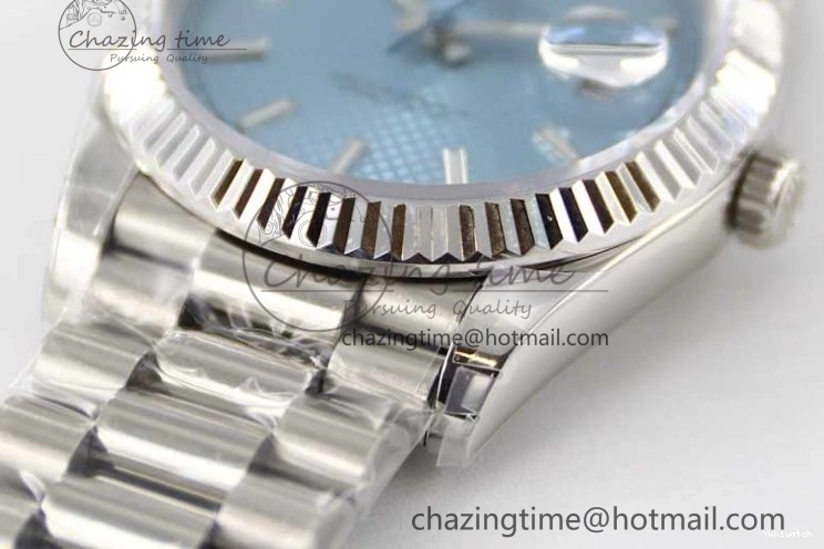 Edition 40mm 904L TWF A2836 SS Ice Date SS on Steel Bracelet Dial 1:1 Day Blue Best 0108
